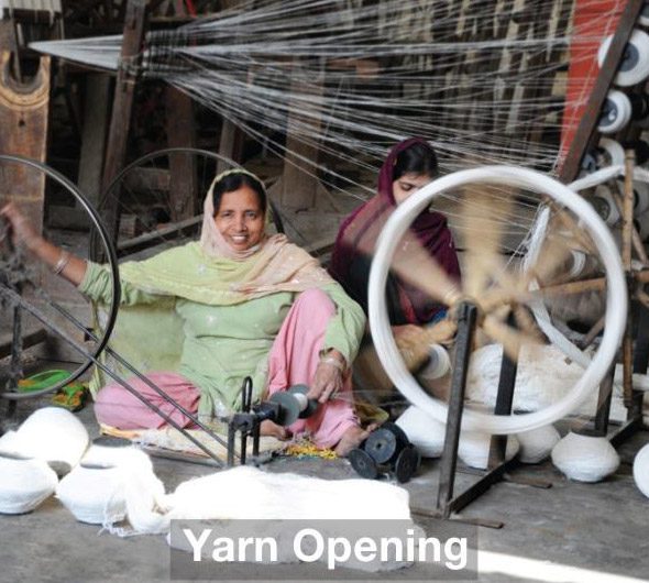 1hand weaving yarn opening 1